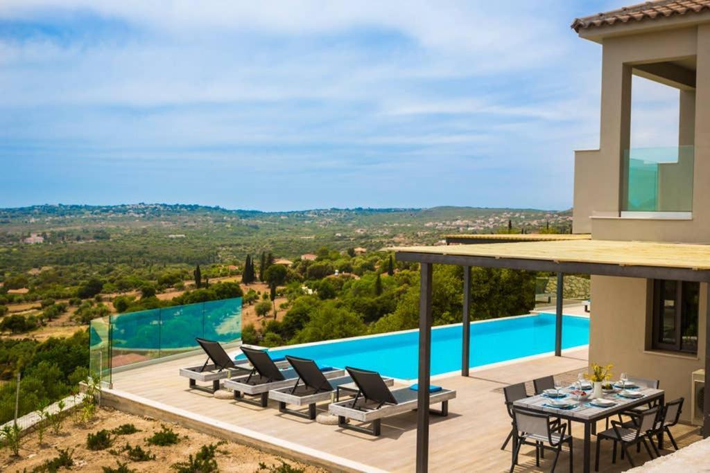 New Villa Blue With Private Pool At Trapezaki Livathos  Exterior photo